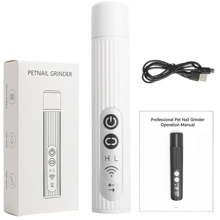 Yuemeuy Lime à Griffes pour Chien Électrique - 3 Modes Rechargeable Portable avec LED | Outil de Limage pour Pattes de Petits Animaux de Compagnie | pour Adultes,