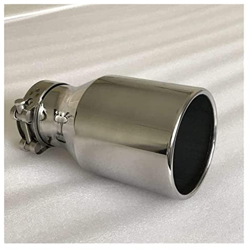 Tubo Escape Trasero Coche Tapete Acero Inoxidable Diálojo Grande 115 Mm 45 Pulgadas Solo Borde Plano Universal Suffler Tail Throat Modificación Automóvil Tubería Punta Escape(76mm In-115mm Out)