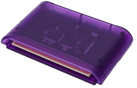 YUEHISY Retro Spelkort, 4000 i 1 Spelkassett med 8 GB Lagring, Stöd för Flera System, Allt i Ett-kort, för Klassiska Spelkonsoler och Entusiaster (Genomskinlig lila)