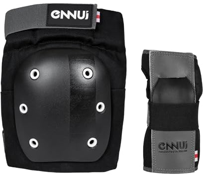 Ennui Schutzausrüstung Street 2er Set, Knie- und Handgelenkschutz, für Inline- und Roller Skating, Skateboarding, CE-geprüft