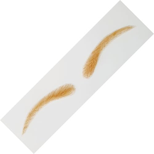 XXL Lashes - Echthaar-Augenbrauen zum Aufkleben, künstliche Augenbrauen handgemacht (blond)