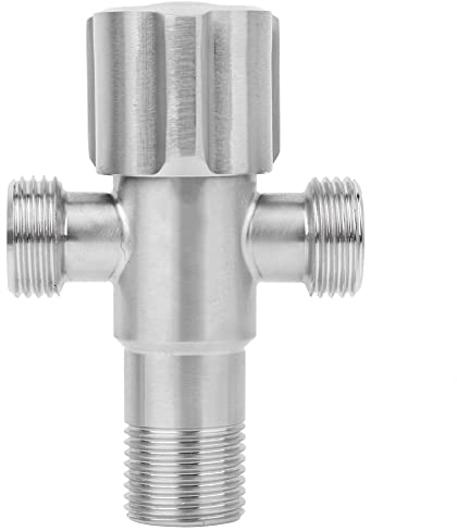 ViaGasaFamido Valvola ad Angolo in Acciaio Inossidabile G1 / 2 , Una su Due con Doppia Fibbia Valvola di Arresto dell'Acqua Bidet Bagno Valvola ad Angolo del Rubinetto della del Bagno