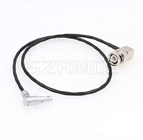 SZRMCC Cavo di ingresso codice temporale per Red Epic Scarlet DSMC2 Camera ad angolo retto 00B 4 pin maschio a BNC maschio
