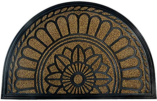 Mibao Fußmatte 60 x 90 cm, rutschfeste Eingangsmatte, strapazierfähige Fußmatte, Schmutzfangmatte mit Gummibeschichtung für den Außenbereich, Braun