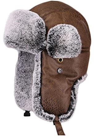 Pilotenmütze fliegermütze Russenmütze Ushanka Bomber Russian Warm Winter Cold Skiing