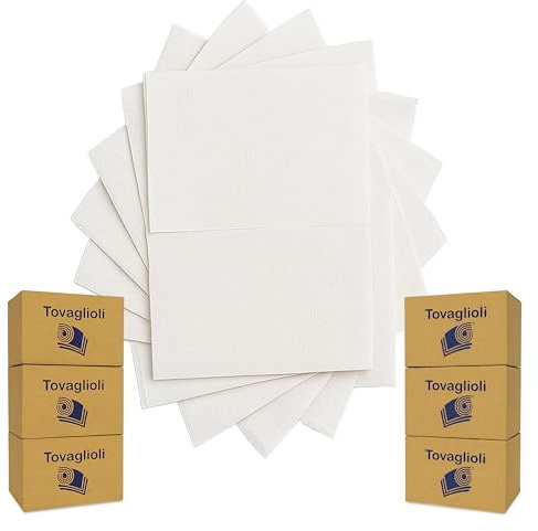 GIORDANO Cart 12000 Tovaglioli Bar 17x17 per Dispenser di Carta Monovelo Bianchi Monouso – Fazzolettini Bar Made in Italy Usa e Getta anche per Pasticceria, Ristoranti e Catering