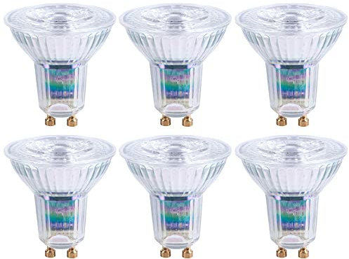 NCC-Licht 6x LED Lampe PAR16 Reflektor GU10 6,5W 570lm Tageslicht 6500K | Premium LED Reflektor aus Glas, ersetzt 60 Glühlampe, Abstrahlwinkel 36° für Akzent- und Spotbeleuchtung