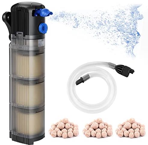 Forever Speed Aquarium Innenfilter 3-in-1 Einstellbarer Durchfluss Aquarium Filter 1500L/h Wasserpumpe für 100-300L Aquarien 25W