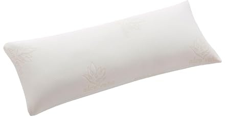 Donegal Collections - Almohada Viscoelastica 135 Aloe Vera - Almohada 135 cm - Tejido Strech Aloe Vera, Copos 100% Viscoelásticos - Firmeza Media-Alta, Termoregulable Antiácaros Fabricado en España