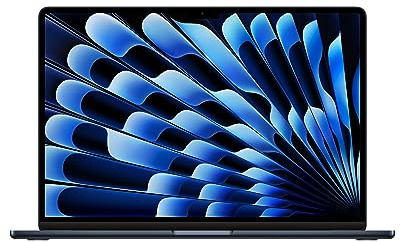 Apple 2023 MacBook Air Laptop with M2 chip: 15.3-inch Liquid Retina Display, 16GB Unified Memory, 256GB SSD Storage, 1080p FaceTime HD Camera, Touch ID. Works with iPhone/iPad; Midnight