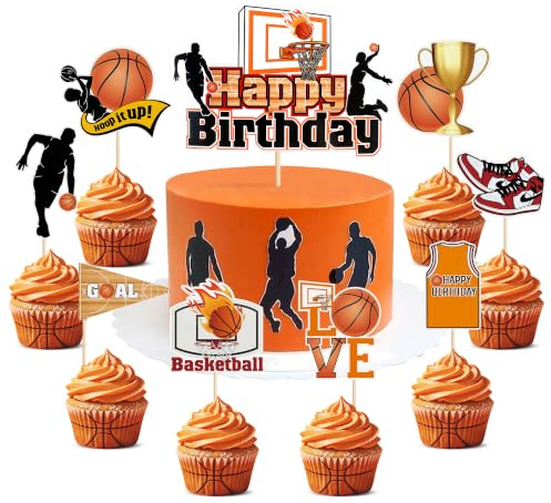25Stk Basketball Geburtstag Kuchen Topper Basketball Tortenaufsatz
