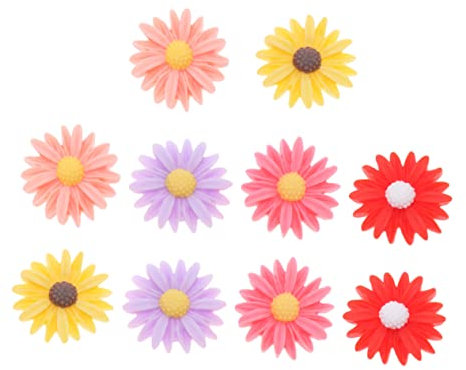 PRETYZOOM 10 STK Waschmaschinenmagnet Die Büroeinrichtung Sonnenblumenförmige Kühlschrankmagnete Büro Schrank Magneten Metall Tür Aufkleber Kleines Gänseblümchen Gemalt