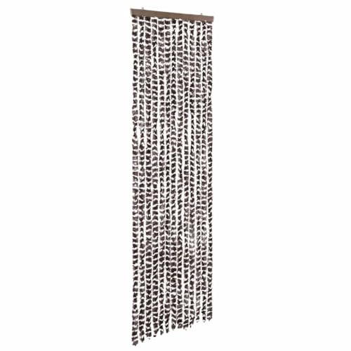 vidaXL Fliegenvorhang Beige und Braun 56x200 cm Chenille