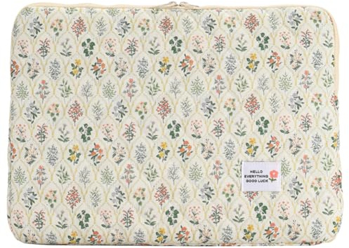 Starnearby Housse pour Ordinateur Portable 15-16 Pouces, Protection Ordinateur à Imprimé Floral, Pochette Ordinateur Portable Compatible avec Macbook Air 15 Pouces, Macbook Pro 15 16 Pouces