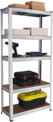Direct Online Houseware Heavy Duty Steel 5 Tier Racking & Storage Shelves or Workbench - Large 875kg Capacity 40 x 90 x 180cm