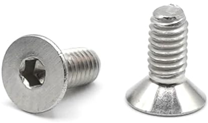 20 x FHC Schrauben M2,5 x 6 mm Edelstahl – Senkschrauben Innensechskant, Edelstahl A2 – ISO 10642 Metallschrauben, Senkkopf, Vollgewinde, metrische Schraube für Mutter, Inbusschlüssel, M2,5 x 6