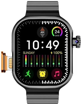 Reloj inteligente original DW100 S10 Ultra 3 con pantalla AMOLED de 2,29 pulgadas, GPS, WIFI, desbloqueo facial, descarga de aplicaciones, ranura para tarjeta SIM (todo negro, 4GB 64GB)