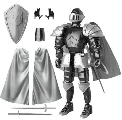 Movable Knight Figures - 3D Knight Collection Action Figure | PVC Exquisite Medieval Statue, Knight Action Figures Movable, Collectible Desk Decoration Figurine for Families, Lovers