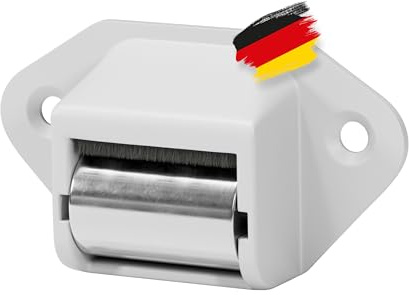 BAUHELD Roller Shutter Belt Guide Surface-Mounted [Pack of 1] - Made in Germany Maxi Belt Guide with Brush Seal - Suitable for Roller Shutter Belt 23 mm - Steel Belt Guide with Hole Spacing 48 mm