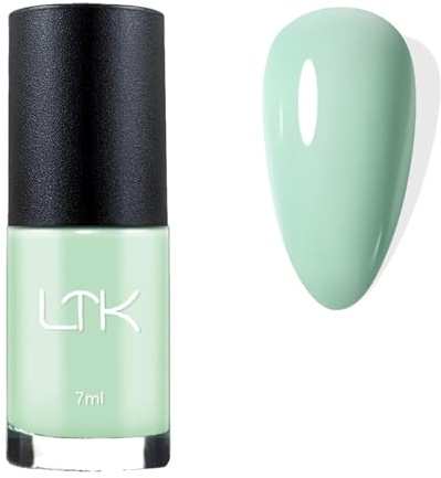 Nail Varnish - Mint Green Nail Polish - Quick Dry Light Green Long Lasting Pastel Green Polish - Natural Nail Polish High Glossy - No Need UV Lamp for Women Girls DIY Manicure