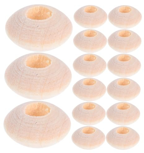 Angoily 100 Pezzi Perline Rondelle in Legno Naturale Non Verniciato Dischi Piatti per Collane Bracciali Fai da Te e Progetti Creativi