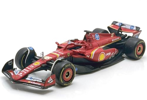 Burago Ferrari SF-24 Charles Leclerc #16 GP MONACO 2024 - Realistisches Modellauto im Maßstab 1:43 Offizielles Ferrari-Lizenzprodukt, Empfohlenes Alter 3+ Jahre
