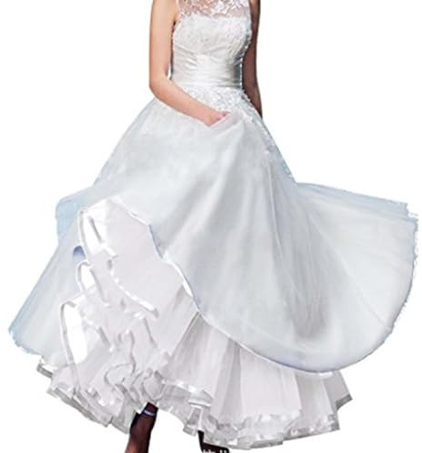 Gonna tutù in Tulle Donna Sottoveste Lunga in Elegante per Cerimonia Nuziale con Design Senza Orlo e Tessuto Morbido per Un Romantico e Raffinato da Sposa per Carnevale Festa Vacanza Anni 80