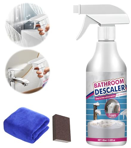 Reiniger für Hartnäckige Flecken, 2026 Neu Badreiniger Extra Stark, Multifunktional WC Reiniger Fleckenentferner für Hartnäckige Flecken für Kanalisation Toiletten Glas Spray (1Pcs)