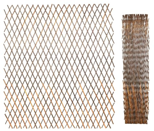 Deconation Treillis Extensibles en Bois De Saule 180 X 120 Cm