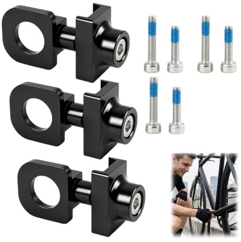 3 tensores de cadena de bicicleta, deriva cadena de bicicleta y guía de cadena de bicicleta, tensor de cadena de montaje universal para Fixie Singlespeed, herramientas de desmontaje eslabón de cadena