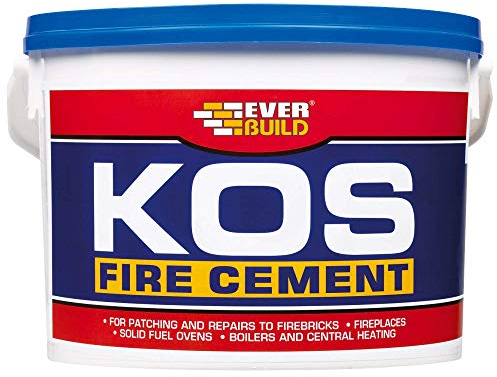 Everbuild KOS Fire Cement Cartridge – Ready to Use – Resistant to Temperatures Up To 1250˚C – Black – 500g