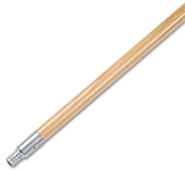 Boardwalk Metal Tip Threaded Hardwood Broom Handle, 1 Dia x 60in Long