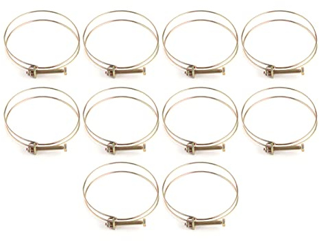Schlauchschellen 10 stücke Einstellbare Doppel Draht Wasserschlauch Barb Clamp Rohr Clip Hoop Sanitärverschluss(100mm（94-100）)
