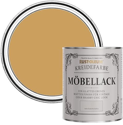 Rust-Oleum Shabby Chic gelb Vintage Kreidefarbe für Möbel, wasserbasiert, geruchsarm - Dijon 750ML
