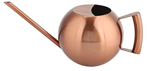 Edelstahl Gießkanne 1000ml/33oz Lange Ausguss Bewässerungstopf Haushalt Pflanzengießkanne Metall Long Spout Gießkanne für Außen und Innenbereich (Bronze)