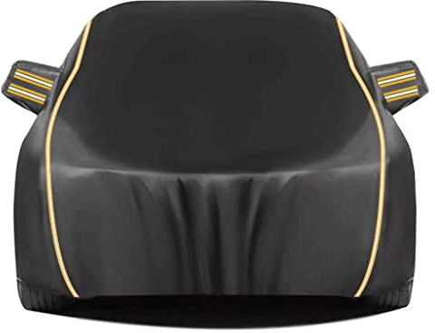 Halbgarage Autoabdeckung for Nissan/Juke Qashqai X-Trail Kicks Murano | Langlebige Staubdichte Autoabdeckung for Den Außenbereich, Vollständiger Sonnenschutz, Wasserdicht (Color : Black, Size : X-