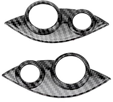 Sostituzione dei Copri Pulsanti del Volante in Fibra di Carbonio per Smart Fortwo Forfour 453 2015 2021 Accessori per Volante Automobilistico