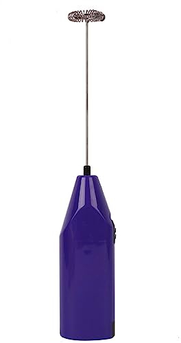Handheld Milk Frother Coffee and Cappuccino Mixer, Mini Portable Milk Foam Maker, Electric Milk Frother, Milkshake Whisk Foamer for Latte, Iced Coffee, Hot Chocolate, Purple
