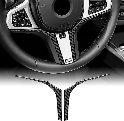 KUNGKIC Fibra di carbonio per volante auto, telaio del mento, copertura del volante, rivestimento interno adesivo compatibile con BMW Z4 G29 2019-2023 F40 F44 20-24 accessori, colore nero