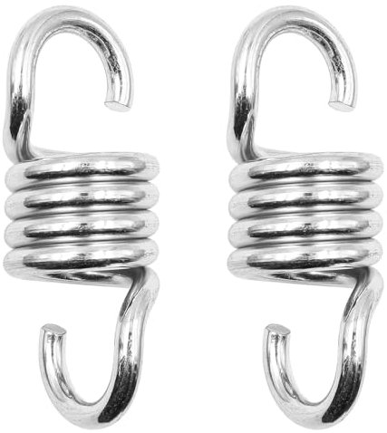 ZONADAH Paquete de 2 muelles de hamaca de 8 mm, muelle de extensión de acero galvanizado endurecido para colgar sillas de hamaca y columpios (capacidad de carga: 650 kg/1433 lb)