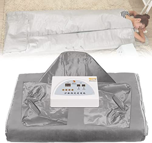 CYMYYDS Manta De Sauna Infrarrojos Lejanos, Máquina De Terapia De Desintoxicación De Sauna Adelgazante, Fitness De Desintoxicación Corporal, para Salón De Belleza, SPA Y Hogar, 180x80cm Plata