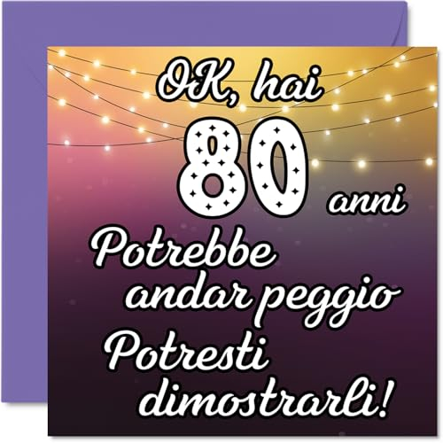 Stuff4 Karte zum 80. Geburtstag für Männer und Frauen, 80. Geburtstag