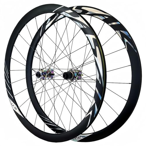 700C Rennrad-Laufradsatz, 36-Mm-Felgen, Doppelwandige C/V-Räder, 24-Stunden-Straight-Pull-Speichen, Schnellspannnaben Für 8–12-Gang-Kassette C,700CHG