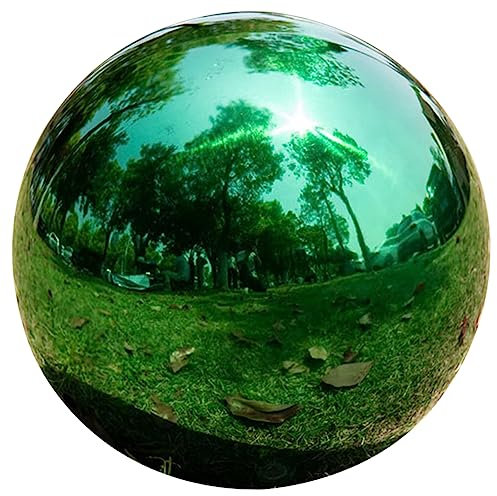 YARNOW Edelstahl Gartenkugel Spiegelkugel 18cm Reflektierender Farbiger Decorationsball Für Innen Und Außengärten