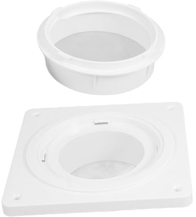 Dryer Vent Connector Kit White Plastic Flexible Leakproof Connector | Wall Plate with Sealing Gasket, 4-inch Hose Adapter, 4 Screws Included