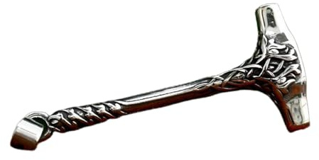 Sumpgle Colgante de martillo de Thor de acero inoxidable Collar retro de acero de titanio para hombre Joyería Colgante de martillo Mjolnir
