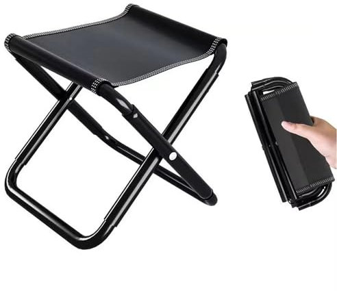 Camping Hocker Klapphocker Faltbar 30CM, Mini Tragbarer Sitzhocker für Camping, Wandern, Angeln, Garten, Strand, Belastbar bis 150kg, mit Aufbewahrungstasche