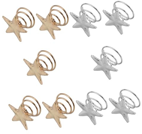 NIYANGLE 10pièces Clips à Cheveux Spiralés Étoile Pour Femmes Accessoires Capillaires Esthétiques Et Barrettes Mignonnes Et Pratiques Pour Les Jours