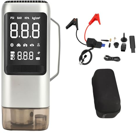 Démarrer de Saut de Voiture Portable 2500A Courant PIET, 150PSI Inflator 22L / Min pour Les Véhicules à Gaz /, Démarreur d'urgence Multifonctionnel, Charge USB, Matériau ABS