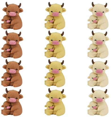 WEWAYSMILE 12 Stück Süße 3D Silikonperlen Zur Herstellung Von Schlüsselanhängern Vieh Fokusperlen Für Die Herstellung Von DIY Stiften Schmuck Armbändern Und Schlüsselbändern